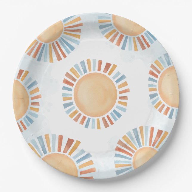 Plato De Papel Sunshine Baby Shower (Anverso)