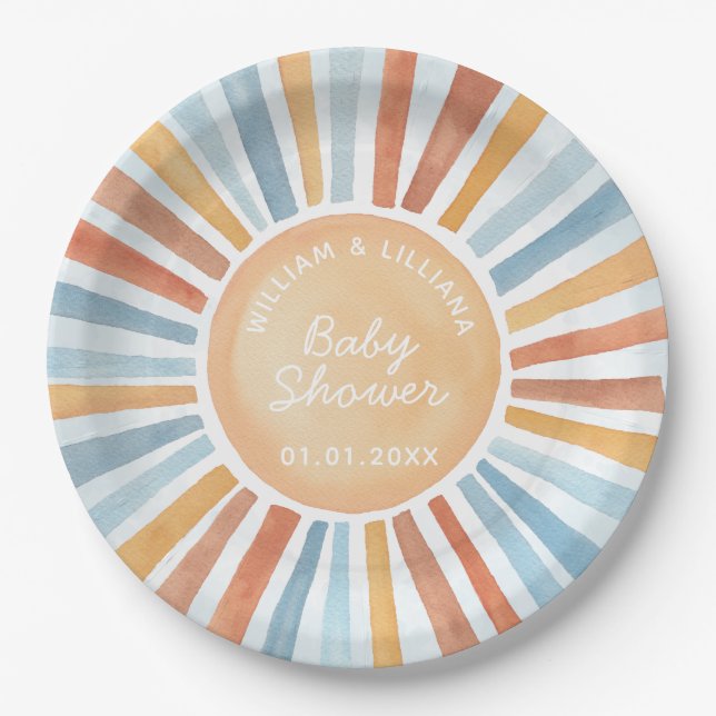 Plato De Papel Sunshine Baby Shower (Anverso)