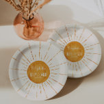 Plato De Papel Sunshine Baby Shower<br><div class="desc">Sunshine sunsical sunshine bebé chapas de papel para la ducha. ¡Personalizable!</div>