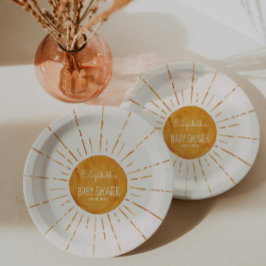 Plato De Papel Sunshine Baby Shower
