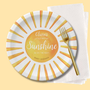 Plato De Papel Sunshine Baby Shower