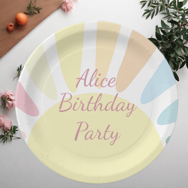 Plato De Papel Sunshine  Birthday Party (Subido por el creador)