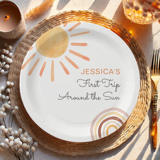 Plato De Papel Sunshine Rainbow Trip alrededor del domingo 1° cum (Subido por el creador)