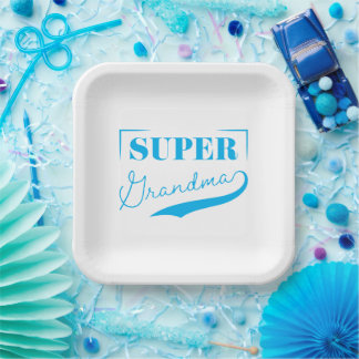 Plato De Papel Super Abuela