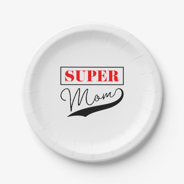 Plato De Papel Super Mamá (Anverso)