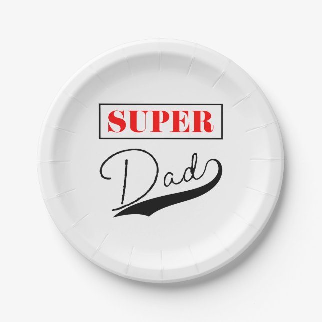 Plato De Papel Super Papá (Anverso)