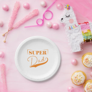 Plato De Papel Super Papá