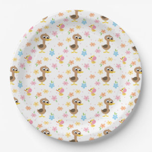 Plato De Papel Super Simple   5 Little Ducks Chica Baby Shower