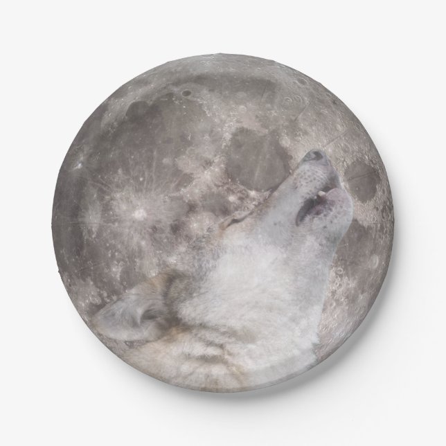 Plato De Papel Super Wolf Moon (Anverso)