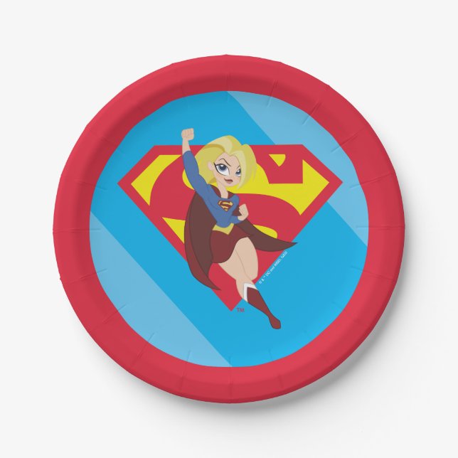 Plato De Papel Superchica del DC Super Hero Chicas (Anverso)