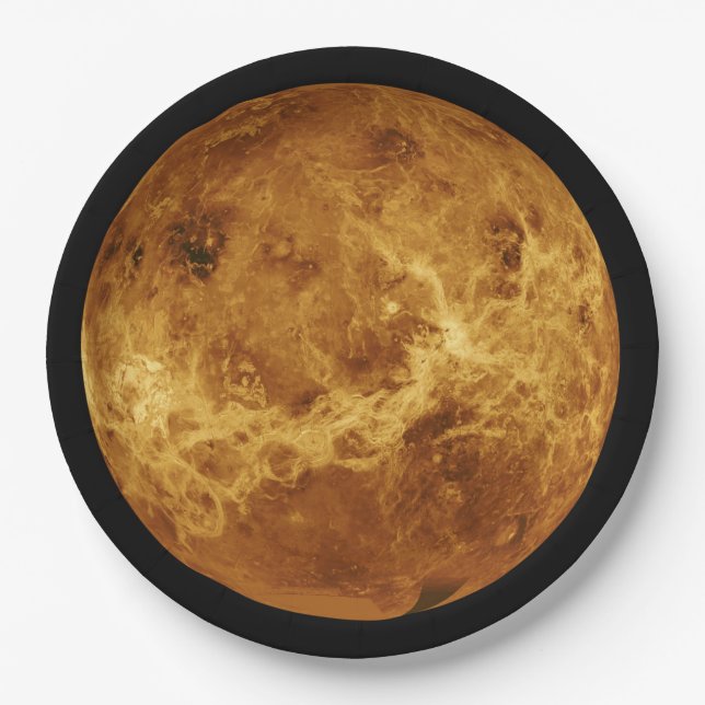 Plato De Papel Superficie del planeta Venus (Anverso)
