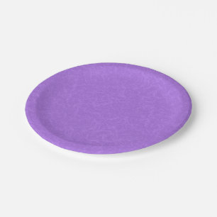 Plato De Papel Superficie morada texturizada con patrón de remoli