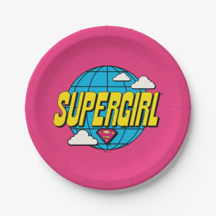 Plato De Papel Supergirl Gráfico Pop Global