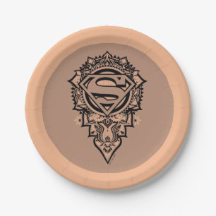 Plato De Papel Supergirl Mandala Graphic