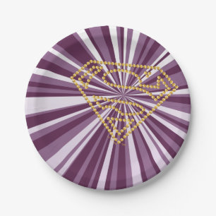 Plato De Papel Supergirl Studded S-Shield