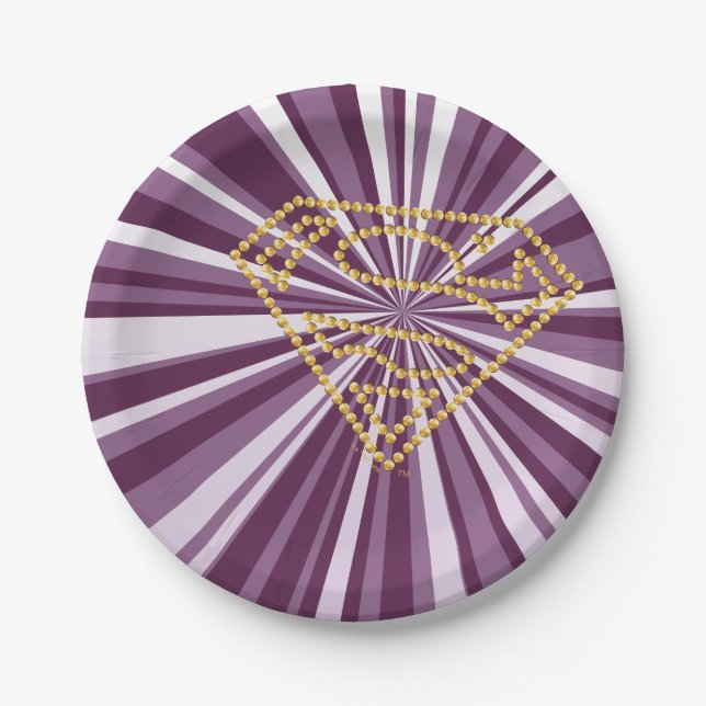 Plato De Papel Supergirl Studded S-Shield (Anverso)