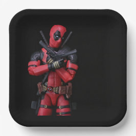 Plato De Papel Superhéroe de fotografía de juguete de Guay