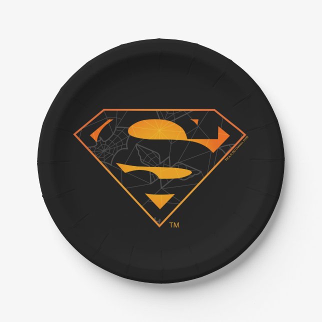 Plato De Papel Superman | Logo inspirado en Halloween (Anverso)