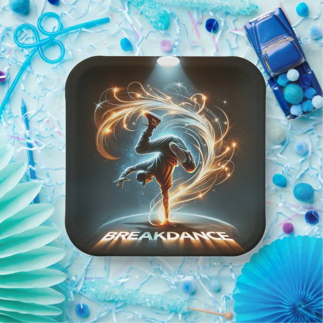 Plato De Papel "Surco de foco" -・danza en el centro de atención (Fiesta)