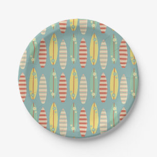 Plato De Papel Surf Summer Surf Boards Verano Cumpleaños