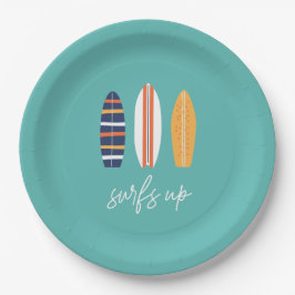 Plato De Papel Surfs Up BOY Surfboard playa Fiesta de Cumpleaños