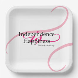 Plato De Papel Susan B Anthony Quote