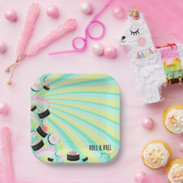 Plato De Papel Sushi fiesta