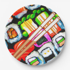 Plato De Papel Sushi pop