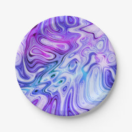 Plato De Papel susurro fantasmal, mármol pastel :