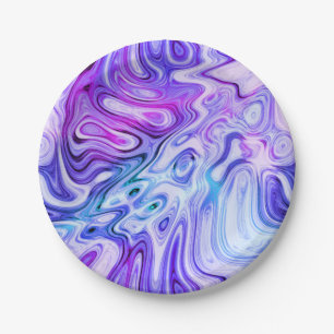 Plato De Papel susurro fantasmal, mármol pastel :