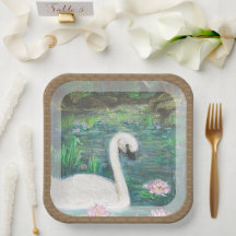 Swan and Lilies (cuadrado)