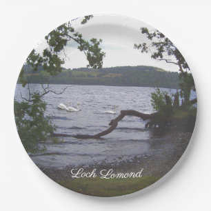 Plato De Papel Swans en Loch Lomond