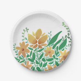 Plato De Papel Sweet Abstract Floral