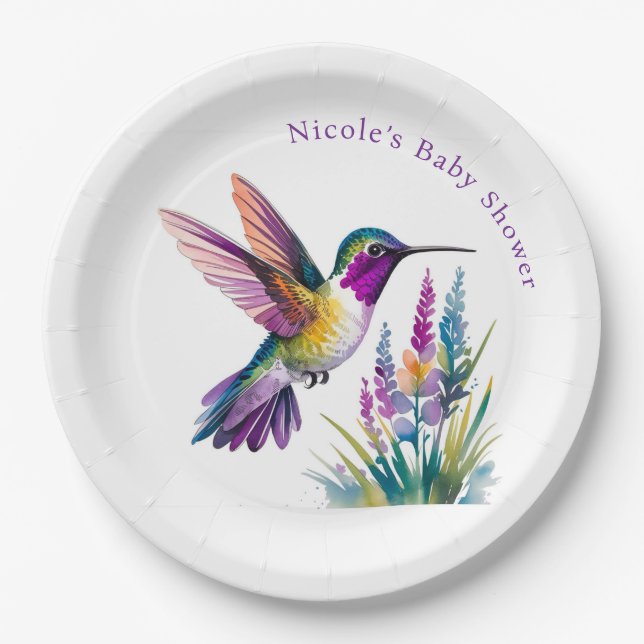 Plato De Papel Sweet Beginning: Una celebración de Baby Shower (Anverso)