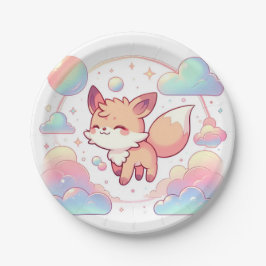Plato De Papel Sweet Fox Baby Shower