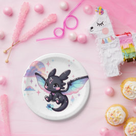 Plato De Papel Sweet Little Dragon Baby Shower