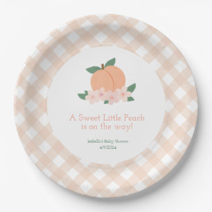 Plato De Papel Sweet Little Peach Baby Shower