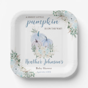Plato De Papel Sweet Little Pumpkin Autumn Baby Shower