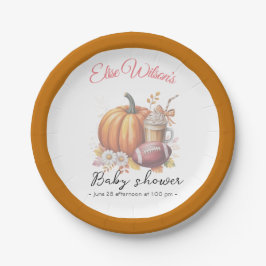 Plato De Papel Sweet little pumpkin is on the way