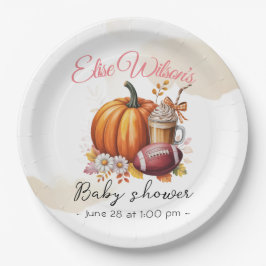 Plato De Papel Sweet little pumpkin is on the way