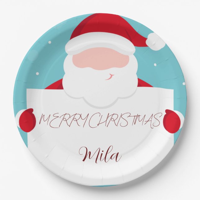 Plato De Papel Sweet Merry Christmas Balloon Paper Plates (Anverso)