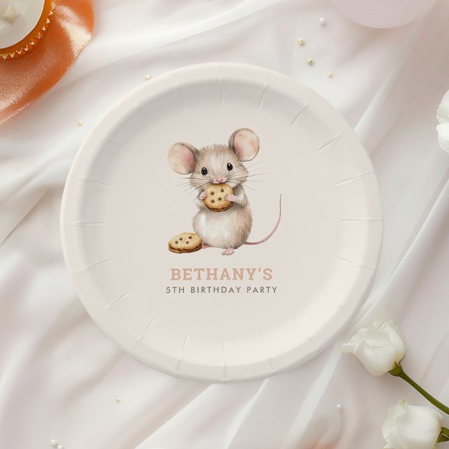 Plato De Papel Sweet Mouse y Cookies Cualquier fiesta de cumpleañ (Subido por el creador)