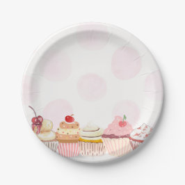 Plato De Papel Sweet One Cupcake Birthday Party 
