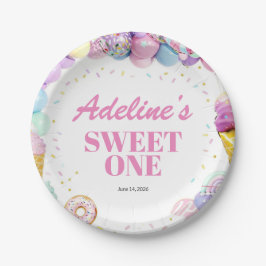 Plato De Papel Sweet One First Birthday Paper Plates