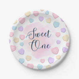 Plato De Papel Sweet One First Birthday Party Plates