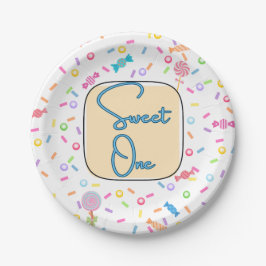 Plato De Papel Sweet One First Birthday Party Plates