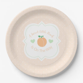 Plato De Papel Sweet Peach Elegant Baby Shower