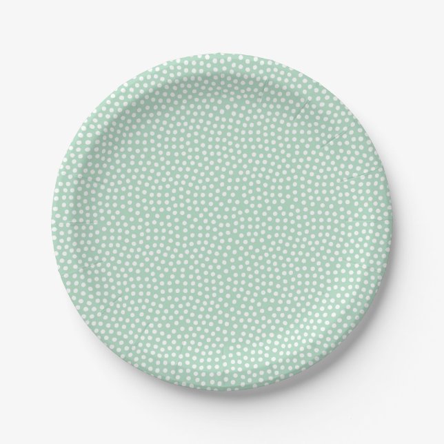 Plato De Papel Sweet Sprigs Género Placa Baby Shower neutra (Anverso)