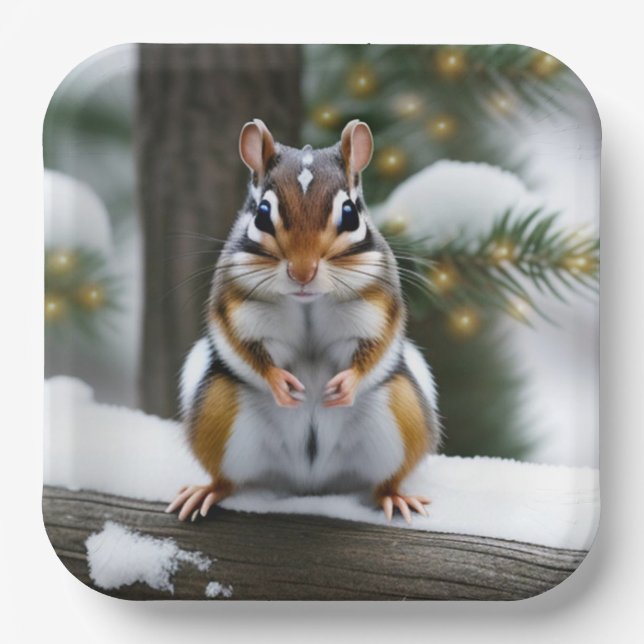 Plato De Papel Sweetie Pie Chipmunk (Anverso)