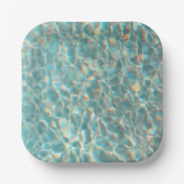 Plato De Papel Swimming Pool Water Print Paper Bowl (Anverso)